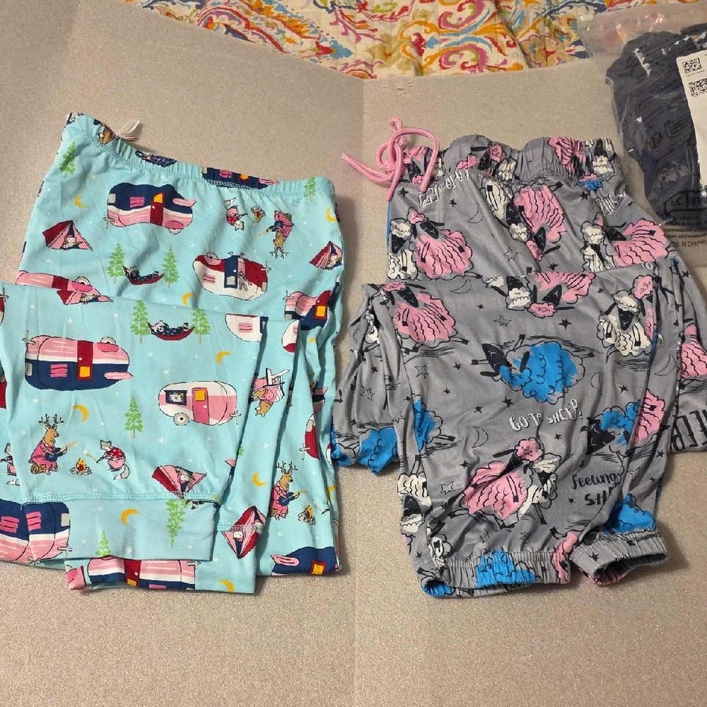 2  Pair Of Colorful Printed Pajama/lounge Pants